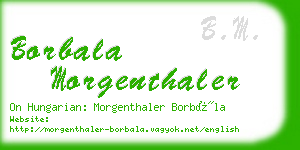 borbala morgenthaler business card
